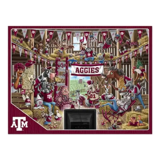 College Barnyard Fans 500 Piece Puzzle Texas A&M Aggies {5}