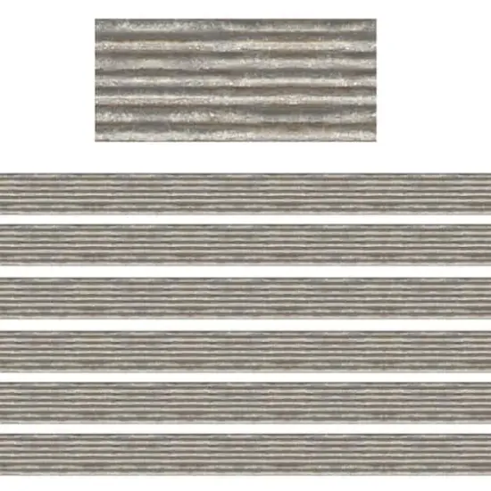 Teacher Created Resources Corrugated Metal Border Trim, 210ft. {1}