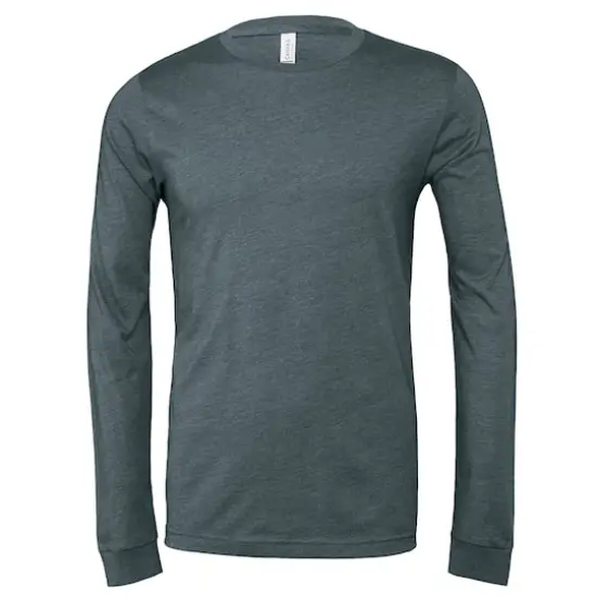 BELLA+CANVAS&reg; Long Sleeve Unisex Athletic Jersey T-Shirt Heather Slate {1}