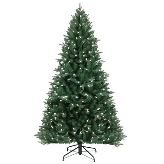 6.5ft. Pre-Lit Alexa Enabled Mountain Fir Artificial Christmas Tree, Multicolor LED Lights {8}