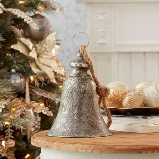 2ct. Rustic Metal Bell Ornaments {4}