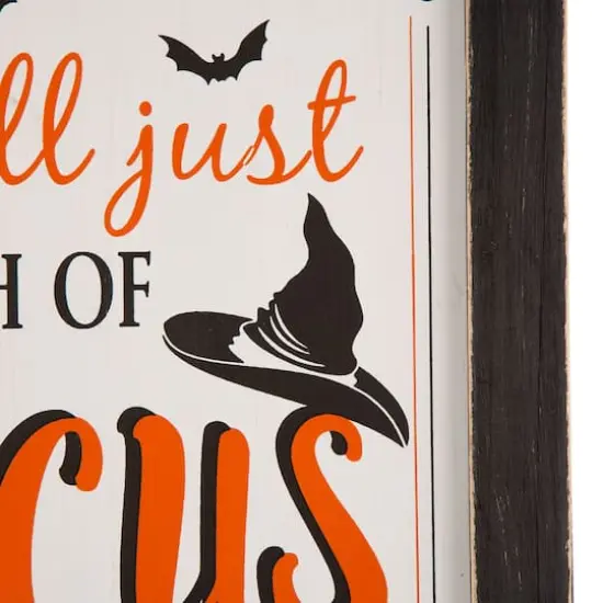 Glitzhome&reg; Halloween Wooden Standing Easel Sign D&eacute;cor {4}