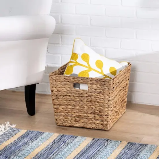 Honey Can Do Large Square Natural Hyacinth Basket {4}