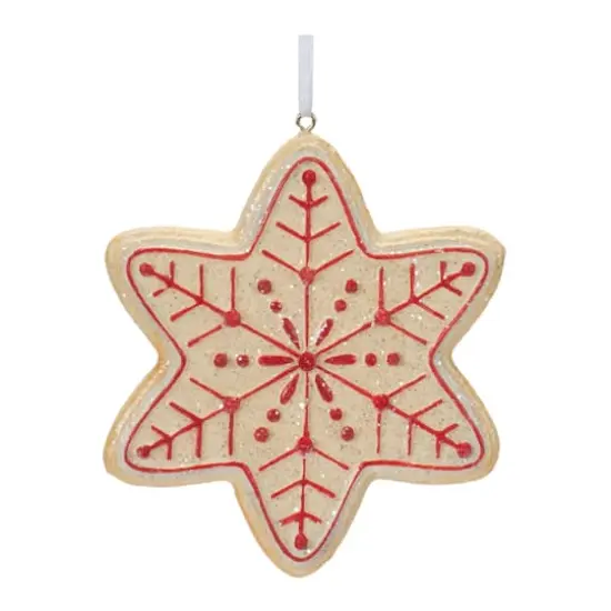 Gingerbread Snowflake Cookie Ornament Set {6}