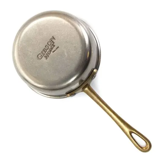Gibson Home&reg; Normandie 3.9'' Silver and Gold Stainless Steel Mini Saucepan {8}