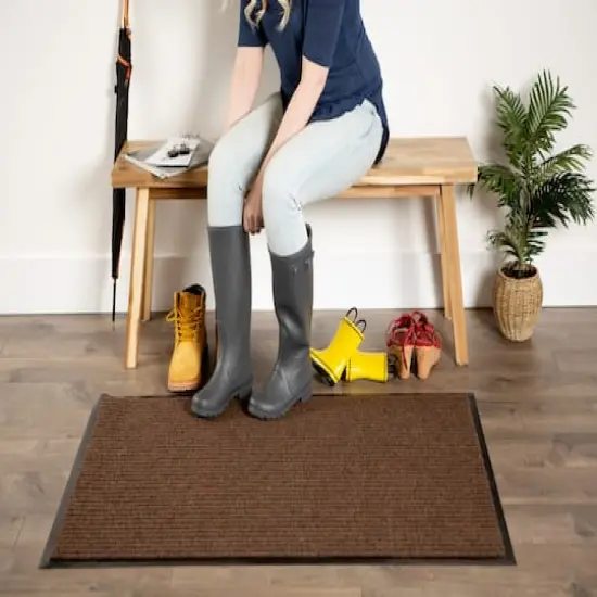 DII&reg; Brown Ribbed Runner, 1.8ft. x 5ft. {5}