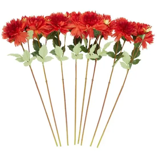 31" Red Dahlia Artificial Flower Stem, 8ct. {1}