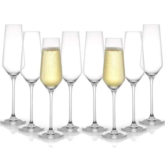 JoyJolt&reg; 7oz. Layla Crystal Champagne Glasses, 8ct. {1}
