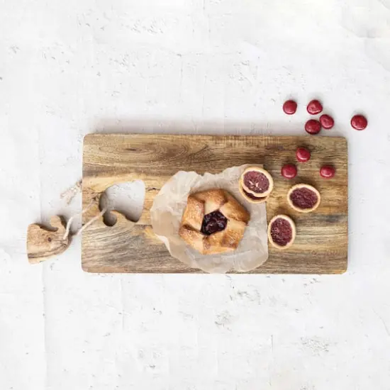 Hello Honey&reg; 18" Mango Wood Cheese & Cutting Board with Santa Hat Cut-Out {5}
