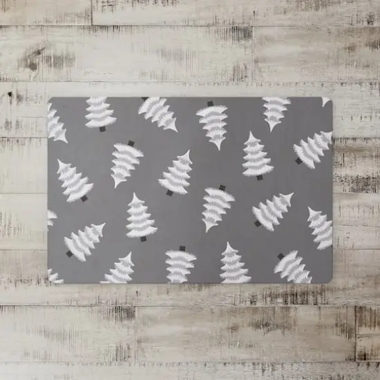 White & Black Trees Floor Mat {3}