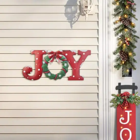 Glitzhome&reg; 2ft. Joy Metal Yard Stake {6}