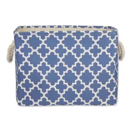 DII&reg; Large Rectangle Lattice Polyester Bin French Blue {5}