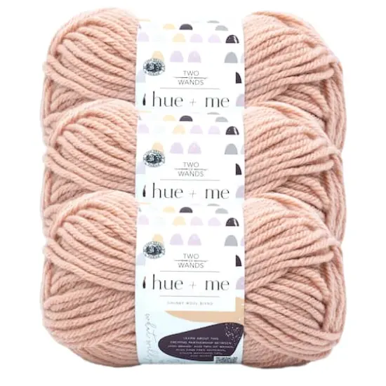 3 Pack Lion Brand&reg; Two of Wands Hue + Me Yarn Rosewater {1}