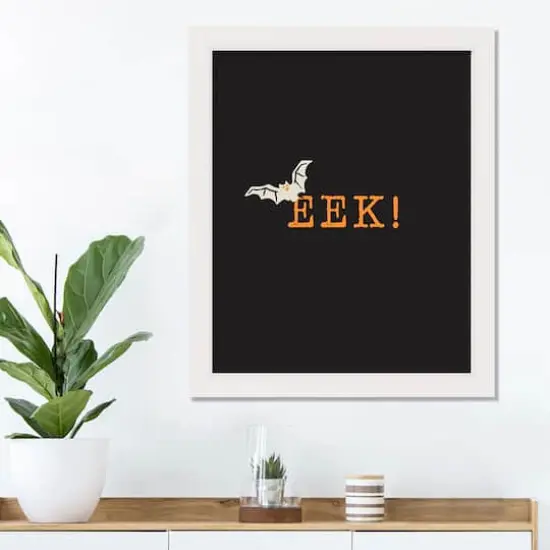 EEK! White Framed Print Wall Art {4}