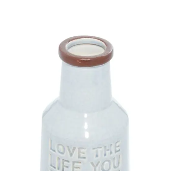 Set of 3 Multi Colored Porcelain Farmhouse Vase, 5" x 11" {4}