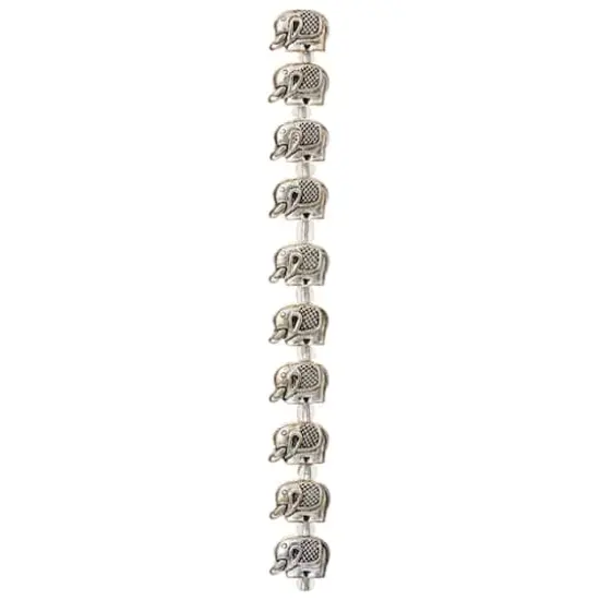 Silver Metal Elephant Beads, 12mm by Bead Landing&trade; {4}
