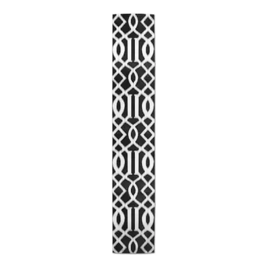 Kirkwood Indoor/Outdoor Table Runner Black {1}