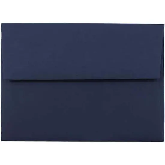 JAM Paper A2 Blank Greeting Cards & Envelopes, 25ct. Navy Blue {4}