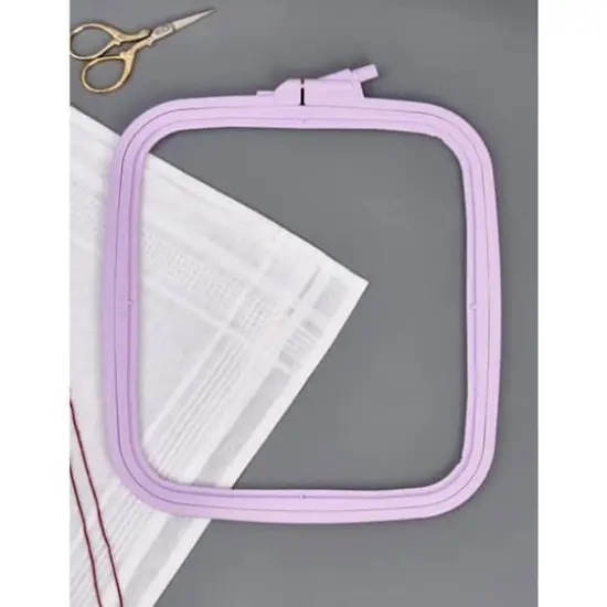 Nurge Plastic Square Hoop Pastel Lilac {1}