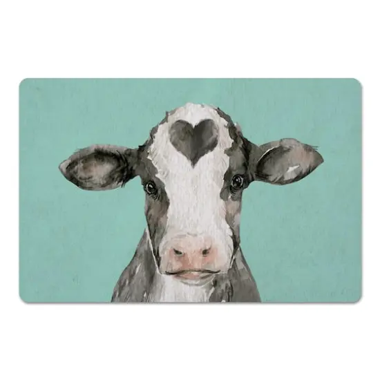 18" x 27" Cow with Heart Floor Mat {1}