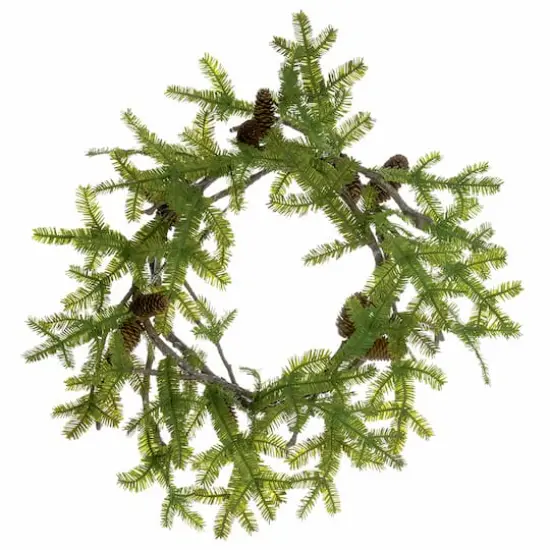 24" Spruce Pine & Pinecone Wreath {1}