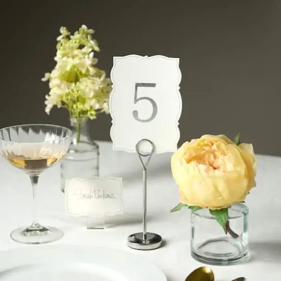 6" Table Number Stands, 8ct. by Celebrate It&trade; Silver {3}
