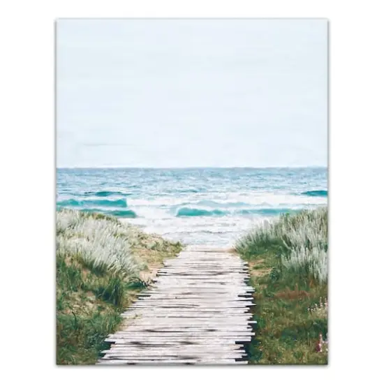 Beach Boardwalk 11" x 14" Canvas Wall Art {1}