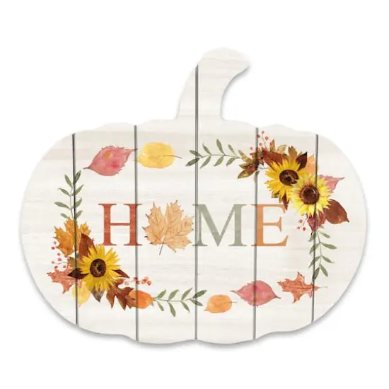 Pumpkin Shaped Home Wooden Wall Hanging {1}