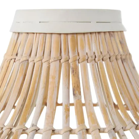 17" Brown Bamboo Handmade Open Frame Vase {4}