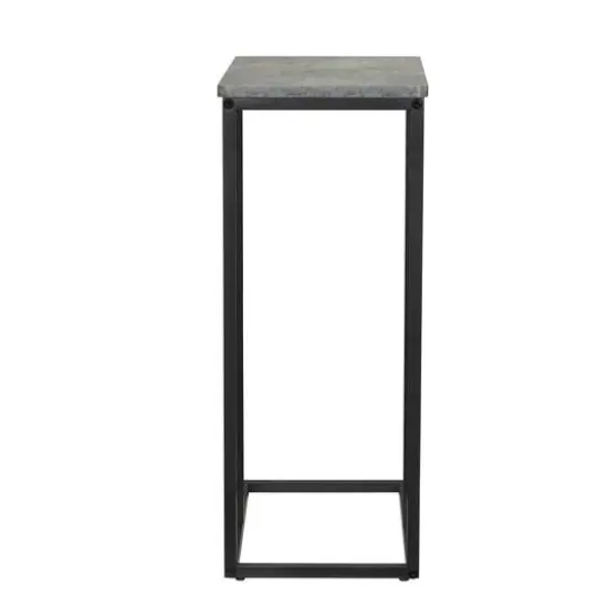 Household Essentials 25" Jamestown C-Shaped End Table Gray {11}