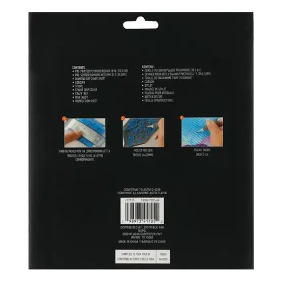 8" Boo Cat Round Wood Plaque Diamond Art Kit by Make Market&reg; {5}