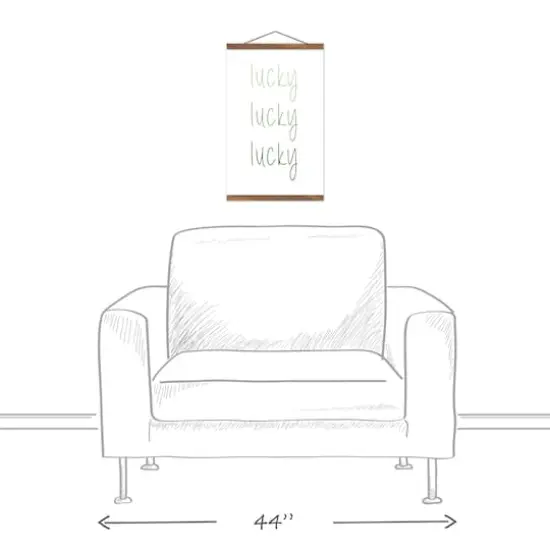 Simple Lucky Ombre Hanging Canvas 12" x 18" Teak Hanging Canvas {4}