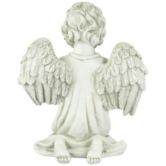 15" Kneeling in Prayer Cherub Outdoor Garden Statue {6}