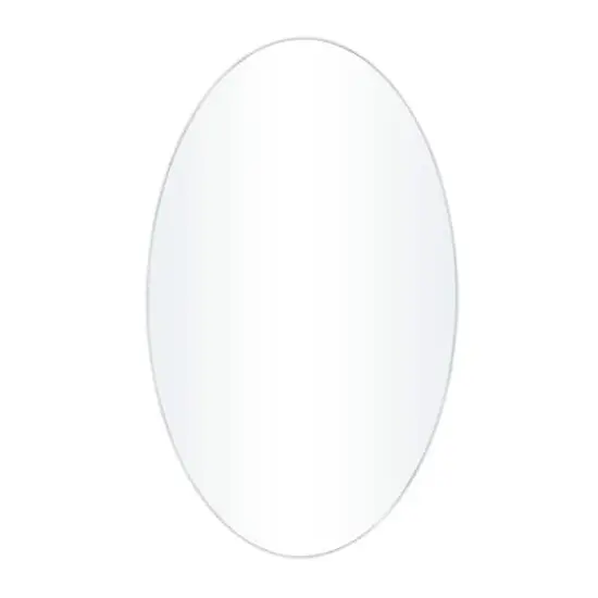 White Contemporary Wall Mirror, 24" x 1" x 40" {1}