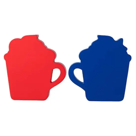 Glitzhome&reg; Patriotic Americana Coffee Cup Table D&eacute;cor Set {7}