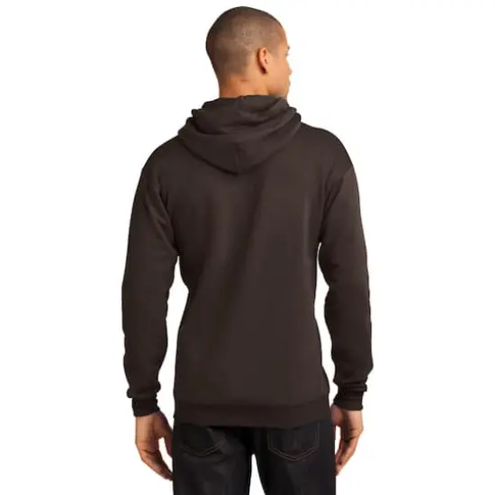 Port & Company&reg; Neutrals Core Fleece Pullover Hooded Sweatshirt Dark Chocolate Brown {6}
