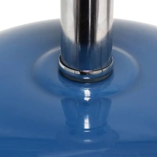 Lalia Home 15.25" Ovaloid Glass Table Lamp with White Shade Blue {8}