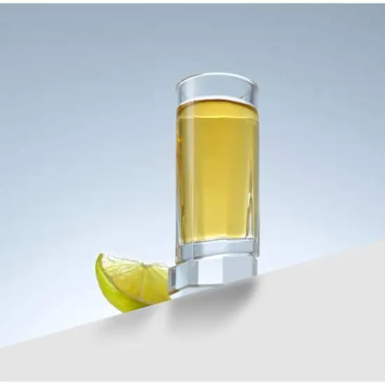 JoyJolt® 1.69oz. Aqua Vitae Octagon Off Base Shot Glasses, 4ct. {5}