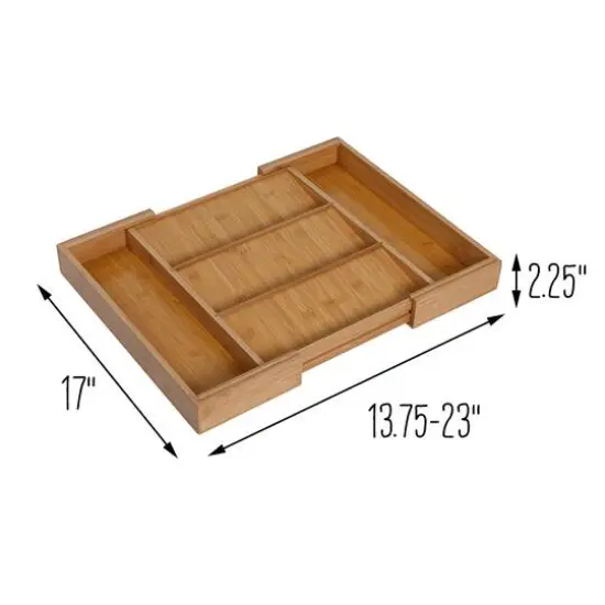 Honey Can Do Natural Adjustable Bamboo Drawer Organizer {10}
