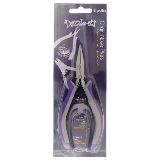 John Bead 5" Ergo Minis Multi Purpose Stainless Steel Chain Nose Jewelry Pliers {4}