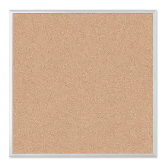 U Brands&trade; Silver Aluminum 36'' x 36'' Framed Cork Bulletin Board {1}