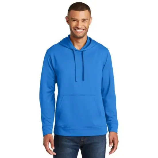 Port & Company&reg; Performance Fleece Pullover Hooded Adult Sweatshirt Royal {3}