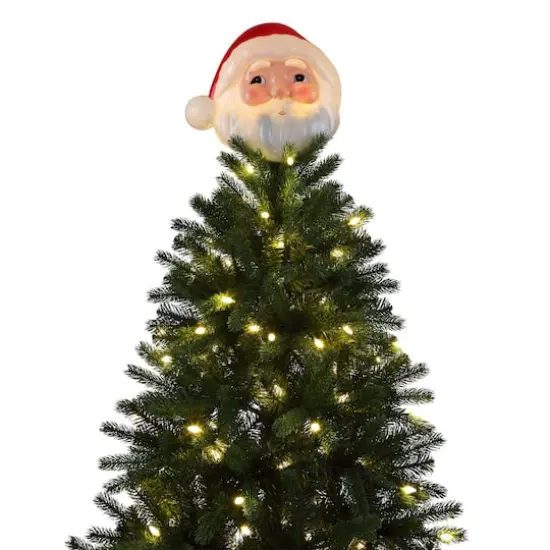 Mr. Christmas 12" Santa Blow Mold Lit Tree Topper {6}
