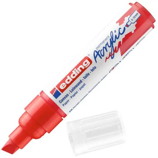edding&reg; 5000 Broad Acrylic Marker Traffic Red {4}