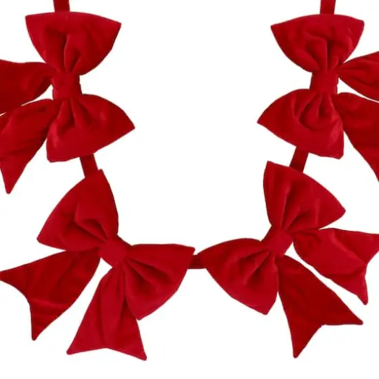 6ft. Red Jumbo Bow Garland by Ashland&reg; {3}