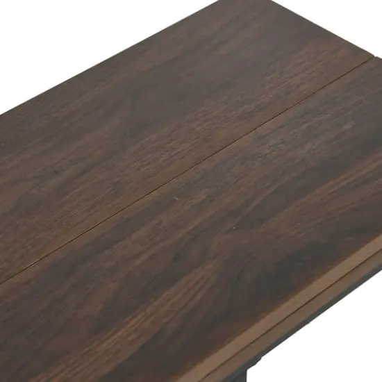 Household Essentials Jamestown Extendable C-Shaped End Table Walnut {9}