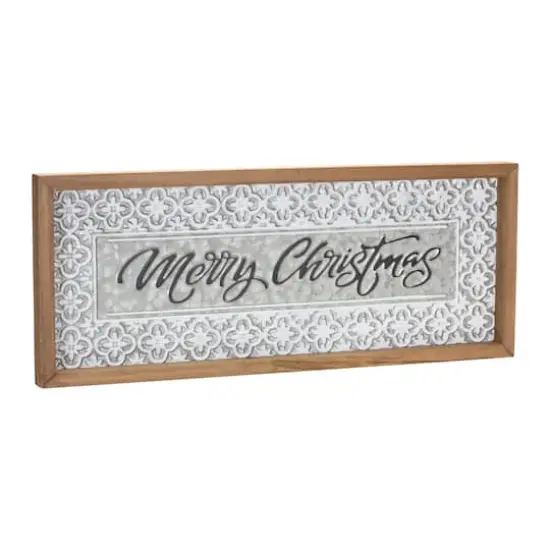 White Galvanized Merry Christmas Hanging Wall D&eacute;cor {3}