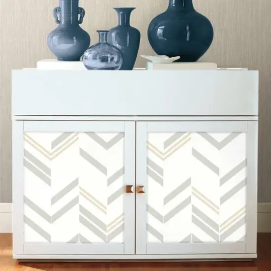 RoomMates Chevron Stripe Peel & Stick Wallpaper Gray {8}