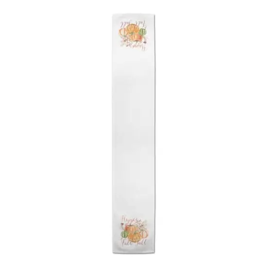 72" Watercolor Pumpkin Table Runner {1}