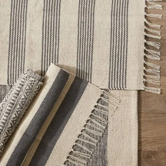 DII&reg; Gray Combo Stripe Hand-Loomed Rug, 2ft. x 3ft. {9}